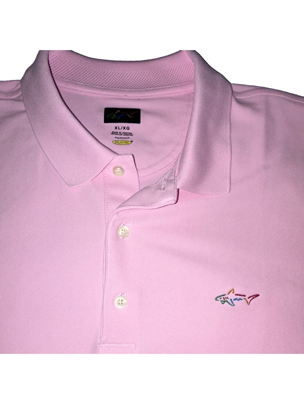 Paul & Shark Men's XL Pink Solid Polo Short Sleeve Collared Button Logo
